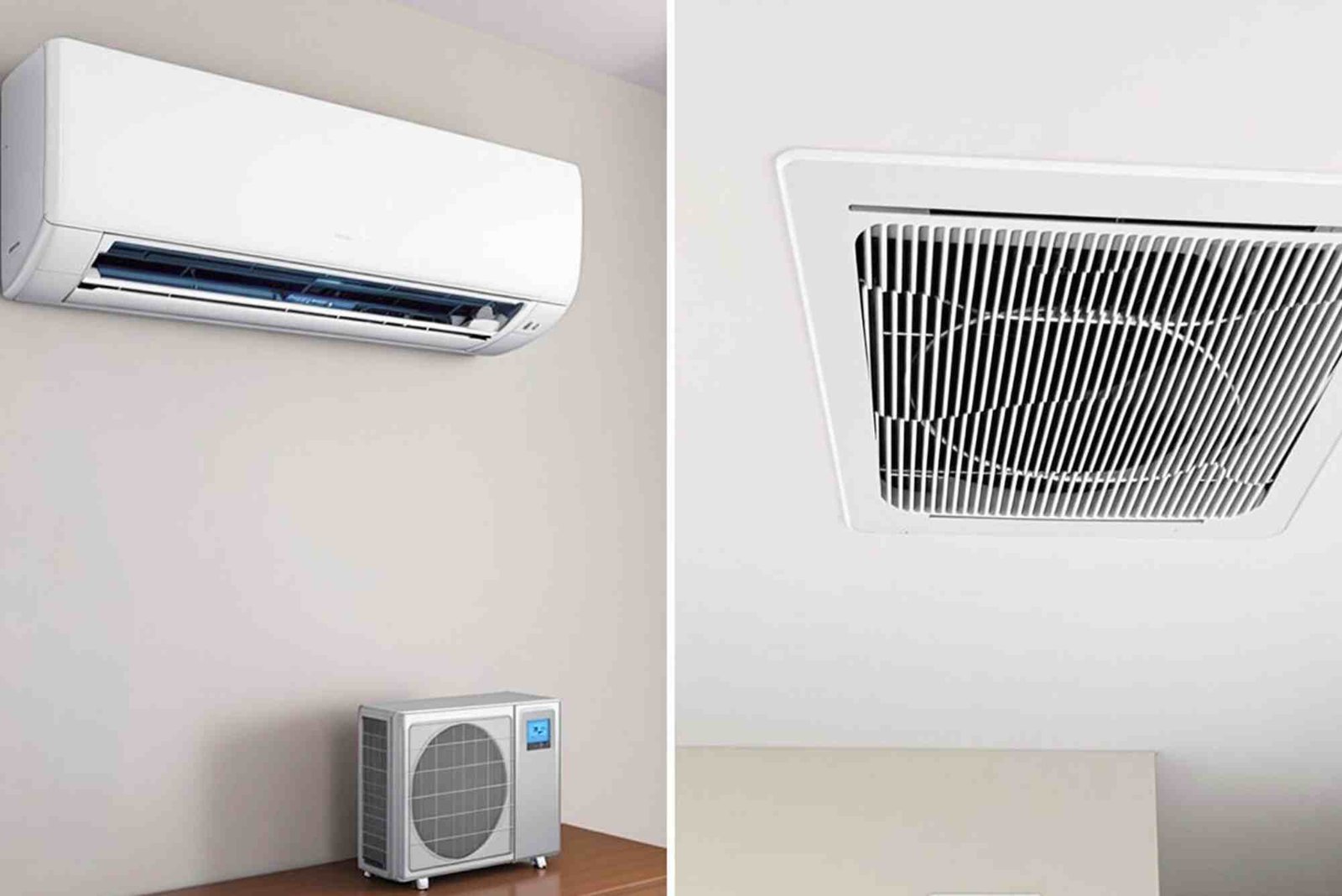 What is the difference between split AC and ducted AC?